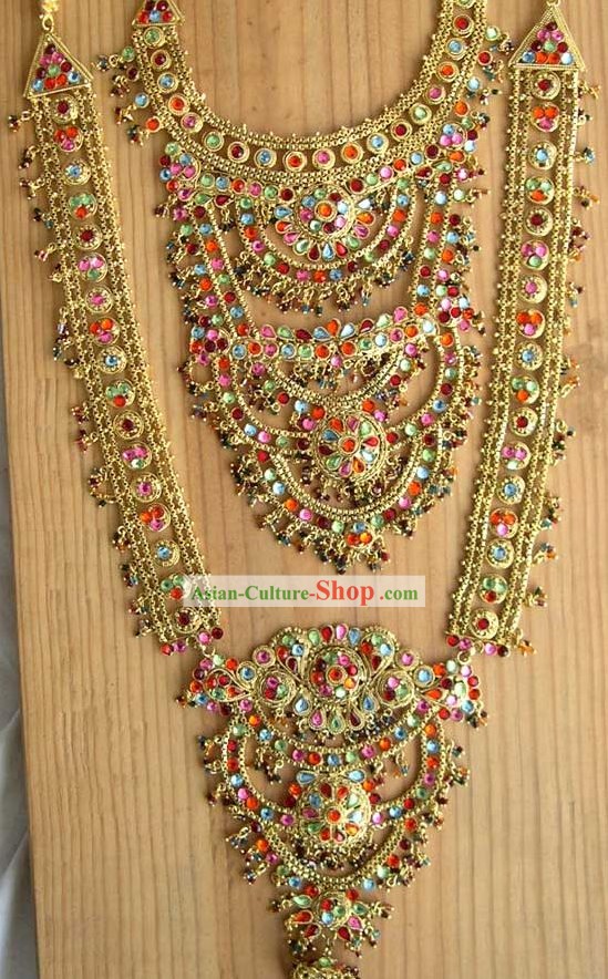 Indian Luxurious Bride Jewelry 7 Pieces Set