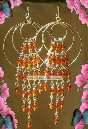 India Bohemia Moda Pendientes-Orange Adivina