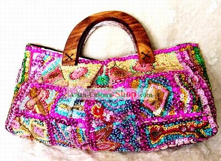 Indian Rainbow Hand Embroidered Handbag