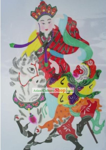 Paper Cuts chinoise Classics-Tang Seng Pèlerinage vers l'Ouest pour sutra bouddhiste