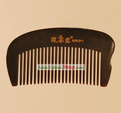 Chinese Carpenter Tan 100 Percent Handicraft Top Grade Natural Black Horm Comb