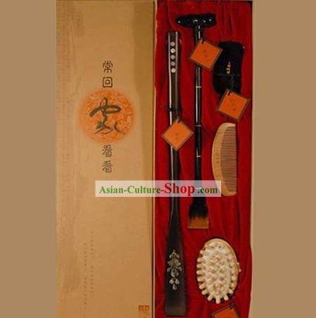 Chinese Carpenter Tan Hand Made 4 Pieces Healthy Gift Set(best present for parents and grandparents)