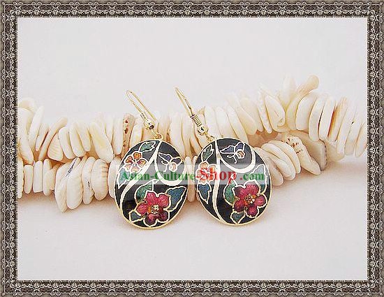 Chinese Classic Cloisonne Earrings-Fairy World
