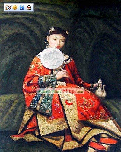 Chinese Oil Painting - Qing Dynasty Princess
