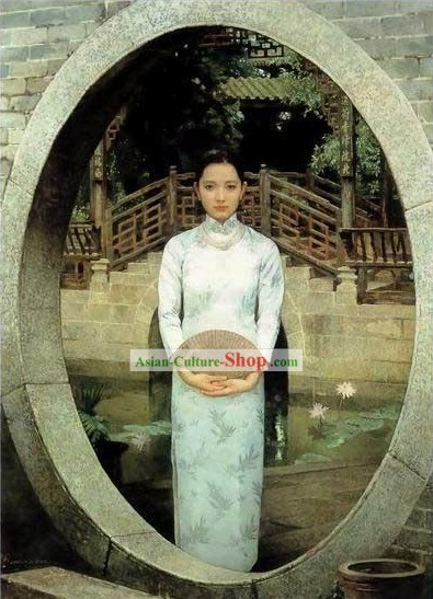 Chinese Oil Paintings - Traditional Beauty