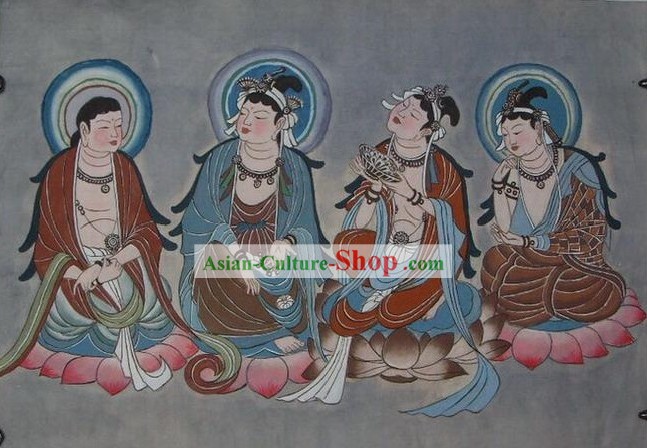 Chinois de Dunhuang Fresto Peinture-Fô