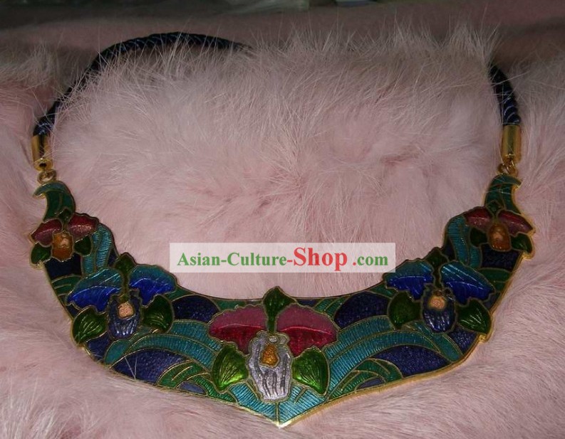 Chinesische Stunning Cloisonne Halskette
