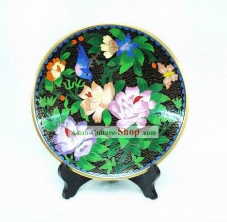 Chinese Cloisonne Flower Plate