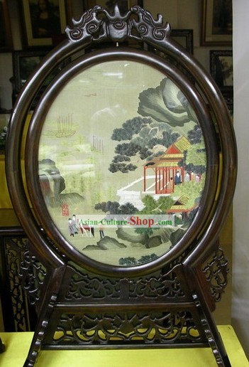 Chinese Double-sided Embroidery Handicraft-China Landscape
