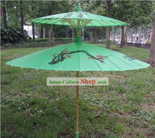 Chinesische Handarbeit und Painted Zwei-Schichten Seide Hochzeit Romantische Regenschirme/Sonnenschirme 2
