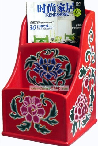 Chinese Coloured Painting Book (Newspaper) Box/Cabinet