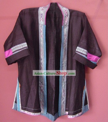 Stunning Miao Minority Silk Thread Hand Embroidery Chinese Jacket for Woman