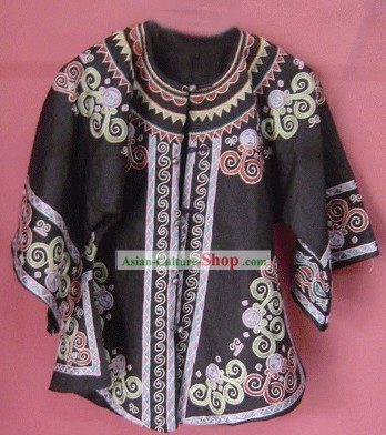 Stunning Miao Minority Silk Thread Hand Embroidery Jacket for Woman