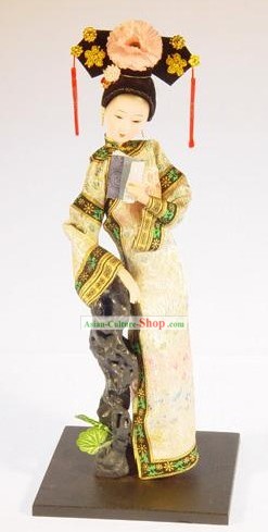 Handmade Peking Silk Figurine Doll - Lin Daiyu in Dream of Red Chamber