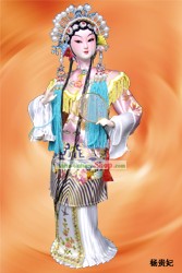 Handmade Peking Silk Figurine Doll - The Drunken Beauty Yang Gui Fei
