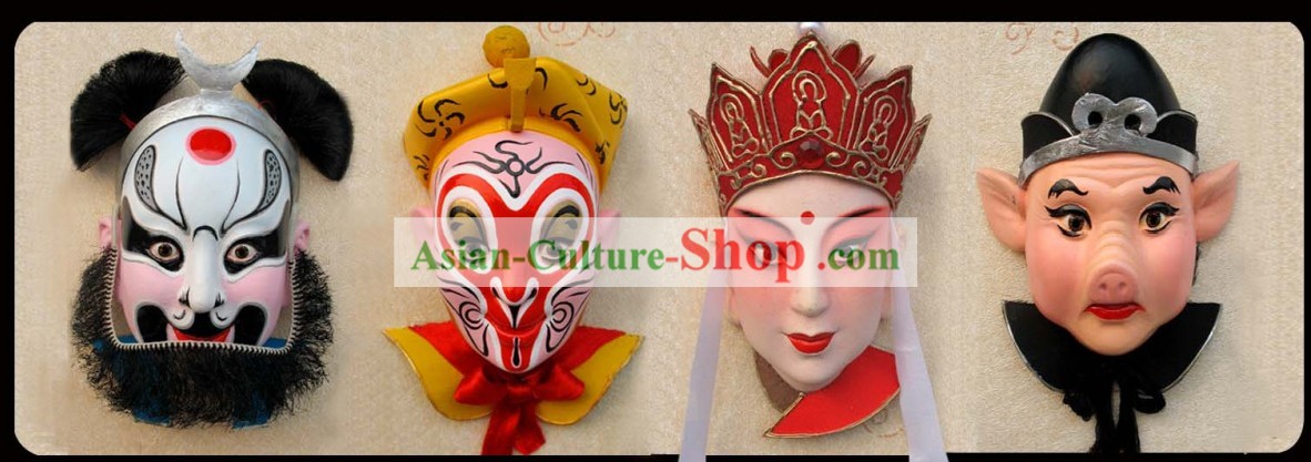 Handcrafted Peking Opera Mask Hanging Decoration - Western Journey Set