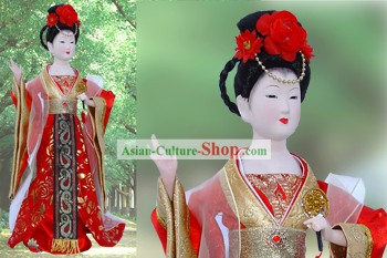 手作り北京シルクの置物人形 - 唐の美し女帝1