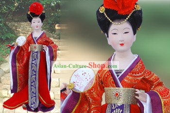 手作り北京シルクの置物人形 - 唐の美し女帝3