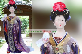 手作り北京シルクの置物人形 - 唐の美し女帝4