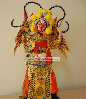 De seda hecho a mano Pekín figura muñeca - Sun Wukong