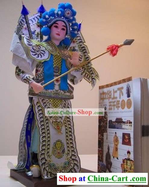 Handmade poupée figurine soie de Pékin - Zhao Yun en trois royaumes