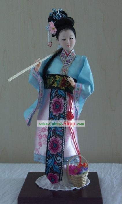 De seda hecho a mano Pekín figura muñeca - Lin Daiyu en El sueño del pabellón rojo