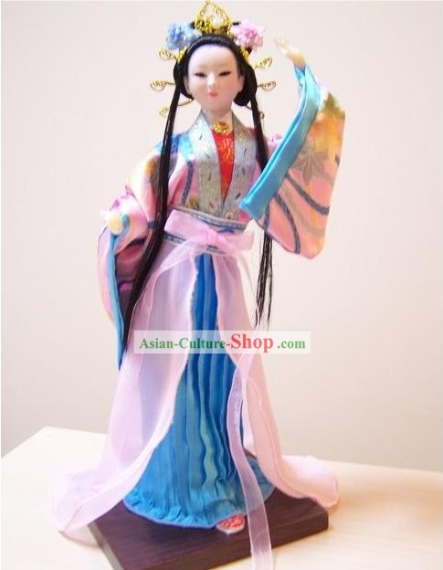 手作り北京シルクの置物人形 - ディアちゃん（古代四美女の一つ）