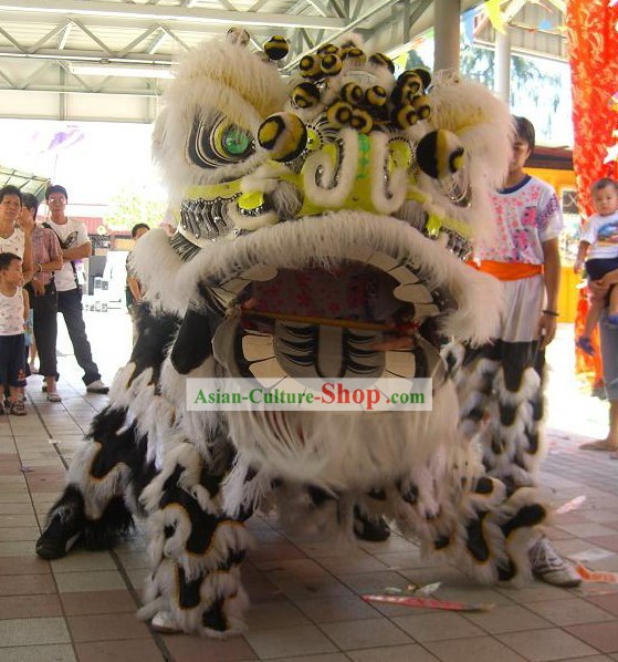 Chinese Classic Long Wool Lion Dance Costumes Complete Set
