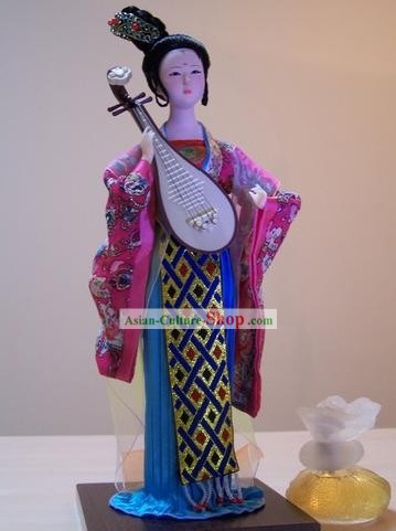 手作り北京シルクの置物人形 - 唐の美しさ