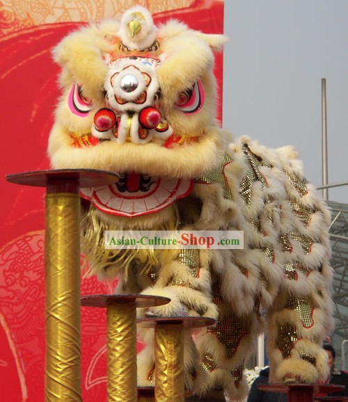 Светящиеся в DARK Счастливые фестиваля Празднование китайского Классический танец льва Костюм Комплекте