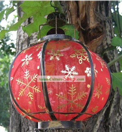 Chinese Ancient Style Silk Iron Lantern - Snowflake