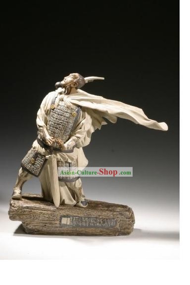 Chinese Classic Shiwan Ceramics Statue Arts Collection - Cao Cao 1