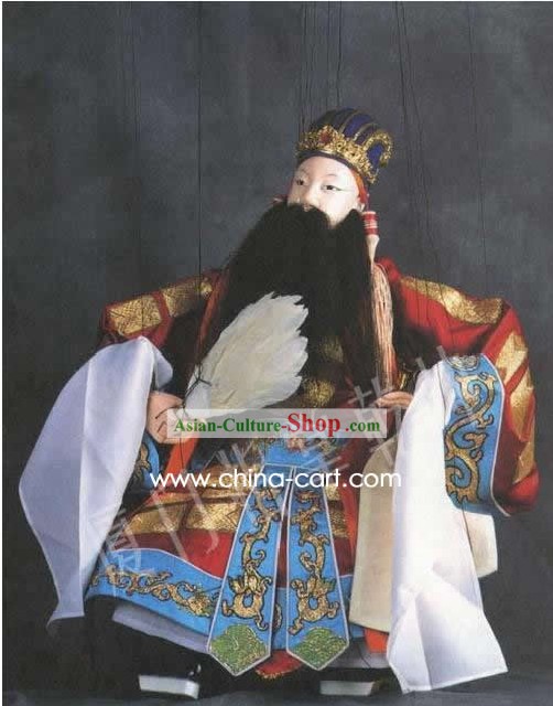 Grande et délicat de marionnettes à fil Chinois - Zhu Ge Liang