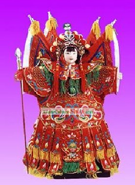 Chinois classique artisanat original Marionnette - Mu Guiying