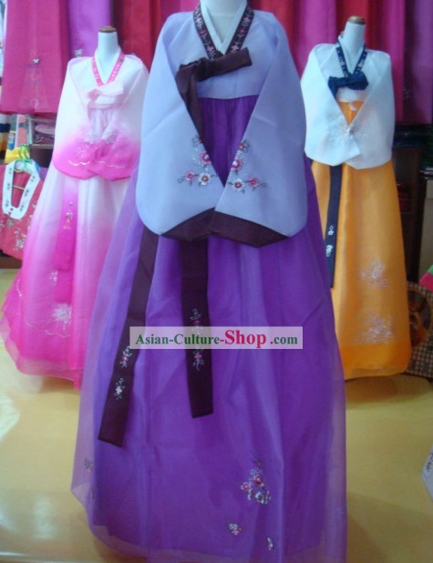 Traditional Korean Hanbok Complete Set for Women (purple)