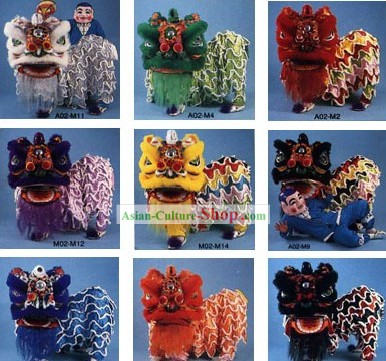 Traditionelle Chinesische südlichen Lion Dance Kostüme Komplett-Set (10 Farben erhältlich)