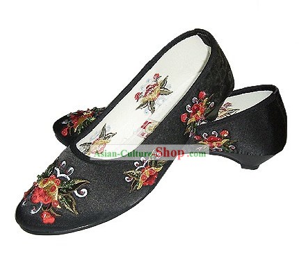 Chinese Traditional Handgefertigte Gestickte Satin-Schuhe
