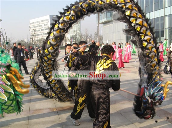 Chinese Classic Net Dragon Head Kostüm komplett Set für fünf Personen