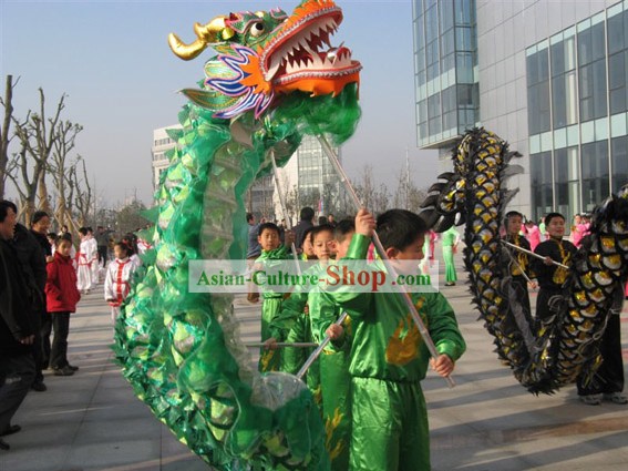 Chinês clássico Equipamentos Dança Net Dragão Conjunto Completo para cinco pessoas