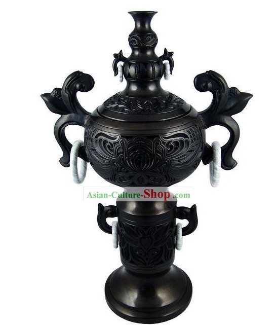 中国の伝統龍山黒陶 - 香炉