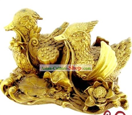Kai Guang Feng Shui chinesischen Golding Mandarin Duck Statue (bless Liebe)