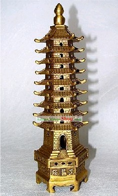 Chinese Classic Kai Guang Brass Tower (achieve good score in exam)