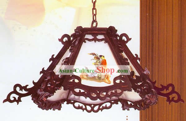 中国古典古風にする木製の天井のランタン