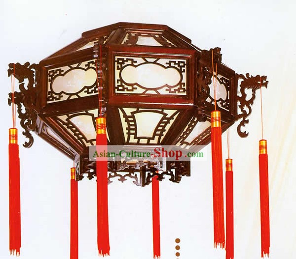 中国ハンドは、プレーンシープスキン木製の天井のランタンをメイド