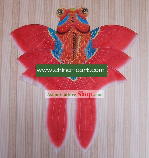 Chinese Traditional Weifang Hand Painted and Made Kite - Riches Goldfish