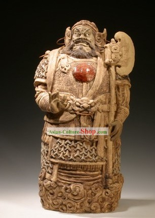 Chinês clássico Shiwan Cerâmica Estátua Colecção de Artes - Porta de Deus