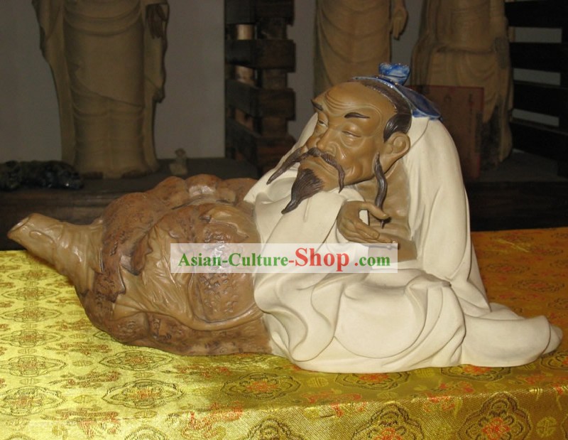 Chinois classique Shiwan Statue Céramique Collection des Arts - Dégustation de vin dans Teacup