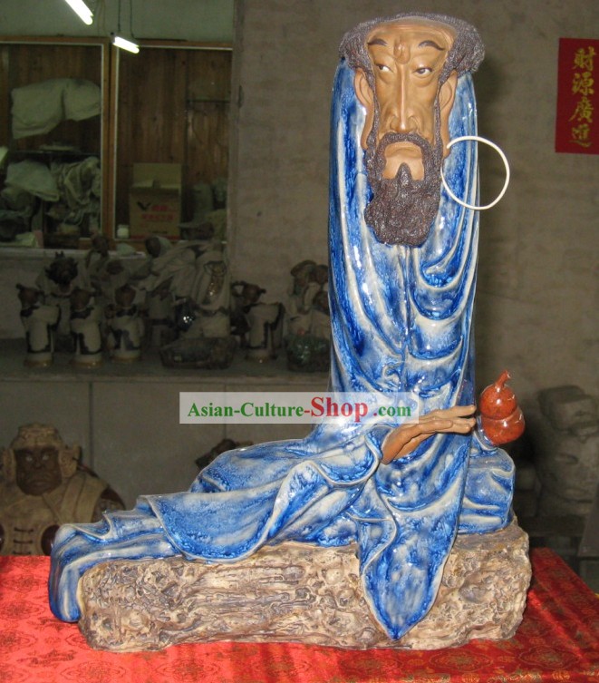 Chinese Classic Shiwan Ceramics Statue Arts Collection - Thinking