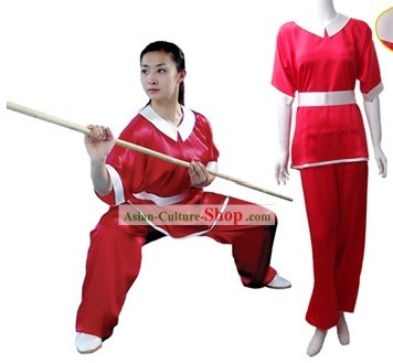 Tradicional Chinesa de Artes Marciais 100% Silk Changquan Uniform Punho Longo para as Mulheres