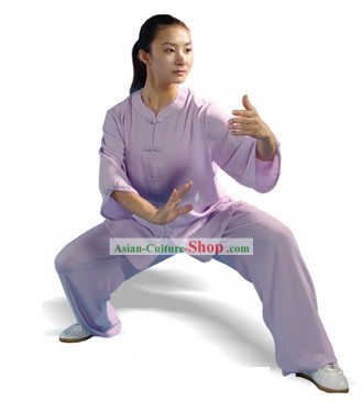 中国の専門武術と太極拳スーツ（紫）